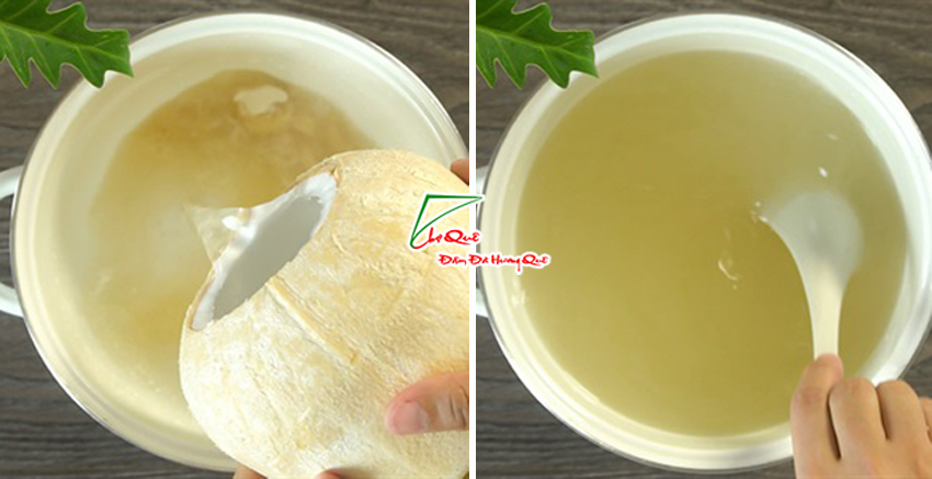 Ng&acirc;m thạch rau c&acirc;u gi&ograve;n cho nở